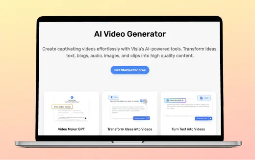 AI Video Generator in Visla’s video editor to automate video creation using AI-powered tools.